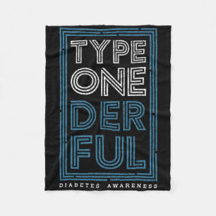 Type Onederful Diabetes Diabetes Bewustzijn T1d Oo Fleece Deken
