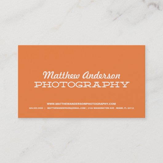 TYPE RÉTRO | CARTE DE VISITE PHOTOGRAPHIQUE (Devant)