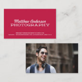TYPE RÉTRO | CARTE DE VISITE PHOTOGRAPHIQUE (Devant / Derrière)