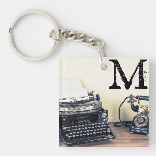 Type Schrijver Victoriaans Telefoon Sleutelhanger (Voorkant)