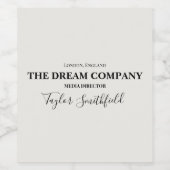 Type toon wijn etiket (Enkel label)