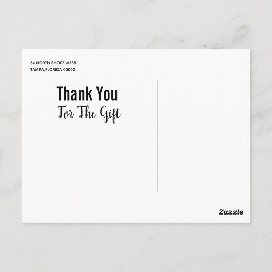  typemachine bedankt bruiloft briefkaart (Achterkant)