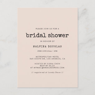 typemachine Bridal douche Uitnodiging
