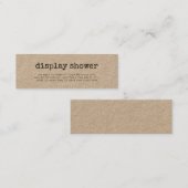 typemachine Display douchekaart inzet Mini Visitekaartje (Voorkant / Achterkant)