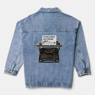 typemachine Het was een donkere en stormachtige n Denim Jacket