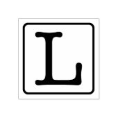 Typemachine Letter L Rubber Stamp Rubberstempel (Afrduk)