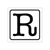 Typemachine Letter R Rubber Stamp Rubberstempel (Afrduk)