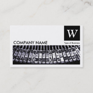 Typemachine - Monogram en paneel - Zwart Visitekaartje