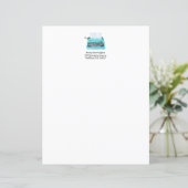 typemachine Retro 60s Cute Monogram Aqua (Staand voorkant)