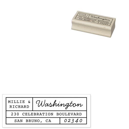 typemachine & scriptnamen Retouradres Rubberstempel (Gestempeld)