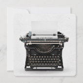  Typemachine Verjaardagsfeestje Uitnodiging (Voorkant)