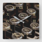 Typemachine Vierkante Klok (Voorkant)