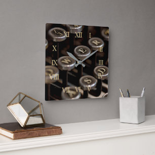 Typemachine Vierkante Klok