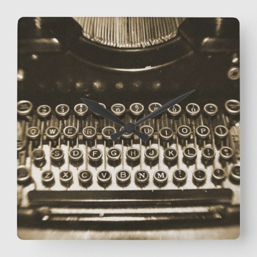 Typemachine Vierkante Klok (Voorkant)