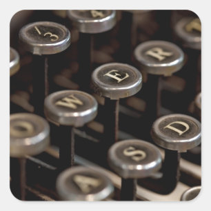 Typemachine Vierkante Sticker