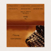 Typemachine Visitekaartjes (Buitenkant ongevouwen)