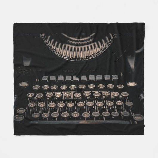  typemachine voor schrijfmachines fleece deken (Voorkant (Horizontaal))