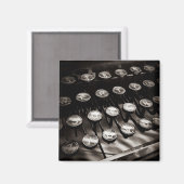 typemachines in zwart-wit magneet (Voorkant / Achterkant)