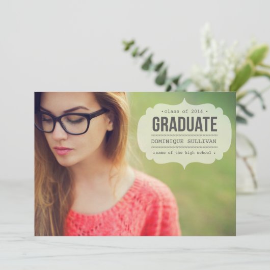 typemachinetabel | Uitnodiging tot Afstuderen (Staand voorkant)