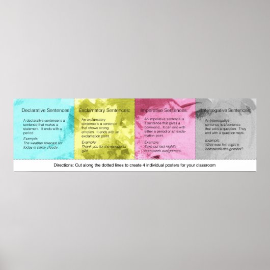 Typen Poster zinnen (Voorkant)