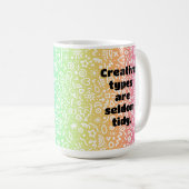 Types créatifs Drôle Rainbow Doodles Mug (Devant droit)