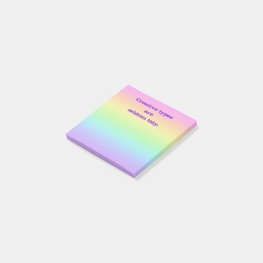 Types créatifs Notes Rainbow Post-It (Incliné)