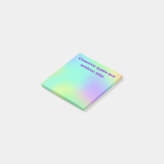 Types créatifs Notes Rainbow Post-It (Incliné)