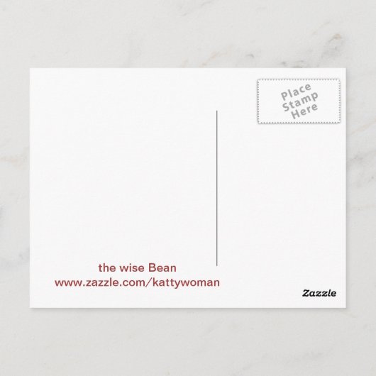 types de haricots Carte postale (Dos)