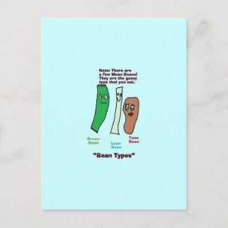 types de haricots Carte postale
