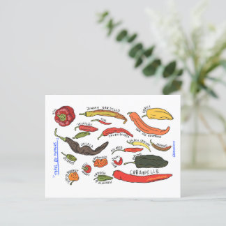 Types of Peppers Briefkaart