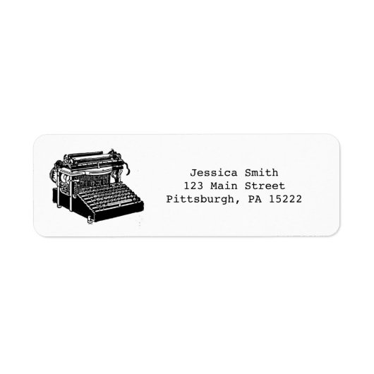  Typewriter Adresetiketten Etiket (Voorkant)