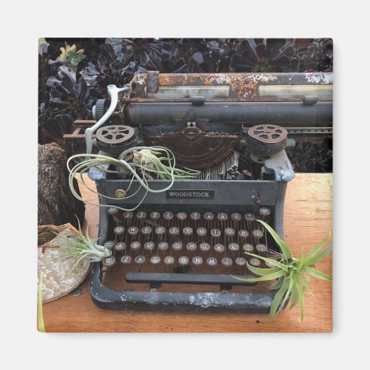 Typewriter Air plant Magnet Magneet (Voorkant)