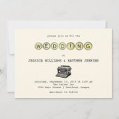 Typewriter bruiloft uitnodiging (Voorkant)