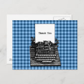 Typewriter Dank u Briefkaart (Voorkant / Achterkant)