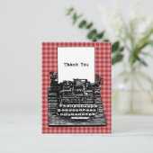  Typewriter Dank u Briefkaart (Staand voorkant)