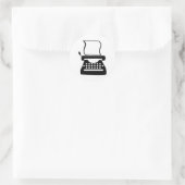 Typewriter - Handmatig typen Old School schrijven Ronde Sticker (Tas)