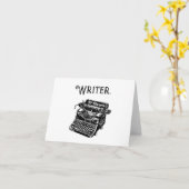 Typewriter Ink Drawing Sketch Kaart (Gele Bloem)