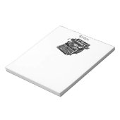 Typewriter Ink Drawing Sketch Notitieblok (Gedraaid)