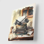 Typewriter Kantoor wandklok Vierkante Klok (Hoek)