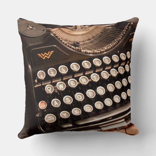 Typewriter Keys Sierkussen (Achterkant)