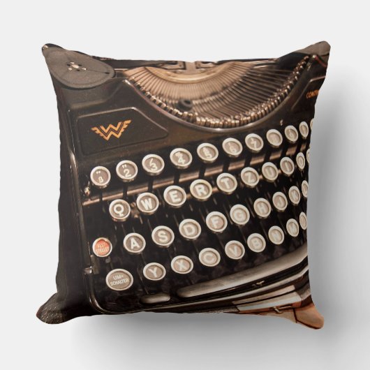 Typewriter Keys Sierkussen (Voorkant)