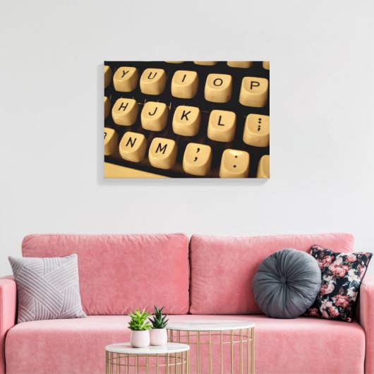 Typewriter toetsen op canvas (Insitu (Woonkamer))