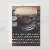 Typewriter Verjaardagsfeest Kaart (Voorkant)