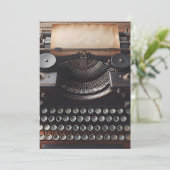 Typewriter Verjaardagsfeest Kaart (Staand voorkant)
