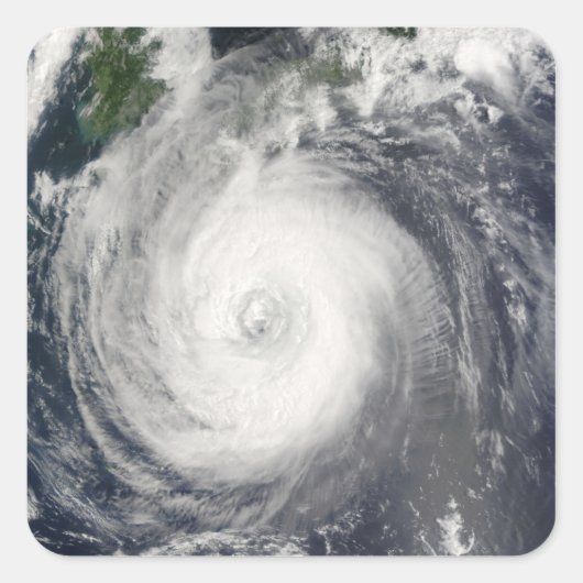 Typhoon Chaba Vierkante Sticker (Voorkant)