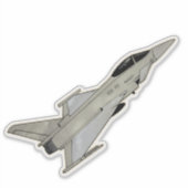 Typhoon, Fighter Jet Vliegtuig Sticker (Voorkant)