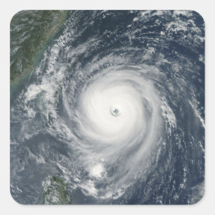 Typhoon Longwang nadert Taiwan Vierkante Sticker