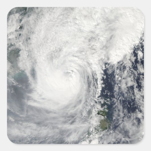 Typhoon Megi 3 Vierkante Sticker (Voorkant)