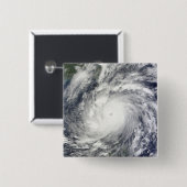 Typhoon Megi Vierkante Button 5,1 Cm (Voorkant /achterkant)