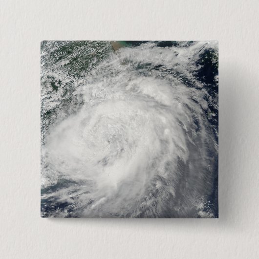 Typhoon Morakot over China Vierkante Button 5,1 Cm (Voorkant)